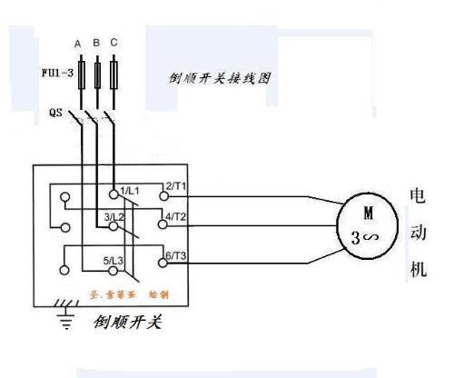 风机转换开关怎么接线的